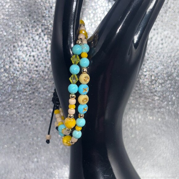 Handmade Affirmation Bracelet Set - Size 7 - Picture 2 of 3